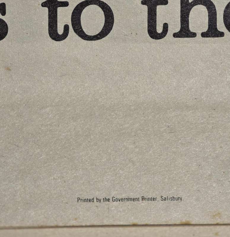 RHODESIAN BUSH WAR, REPORT IT TO THE POLICE BOMB POSTER SET