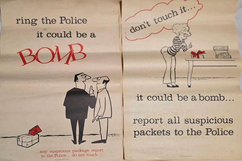 RHODESIAN BUSH WAR, REPORT IT TO THE POLICE BOMB POSTER SET
