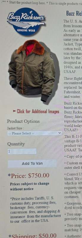 USAAF Buzz Rickson's B-15B Flight Jacket