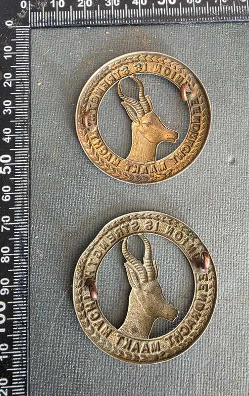 South African WW1  One SAI Studio Photo & Cap Badges