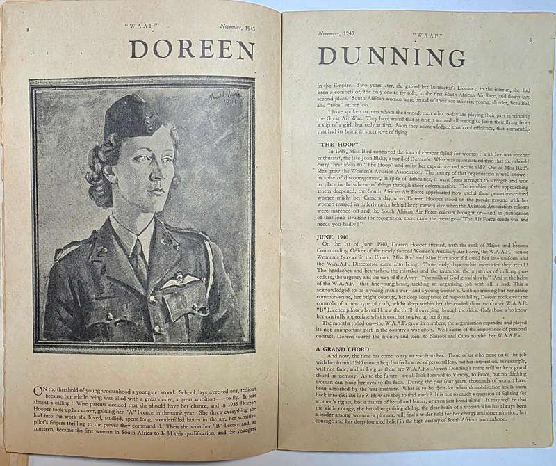 WW2.South African Woman's Auxiliary Air Force Group Photo & Magazine 1941