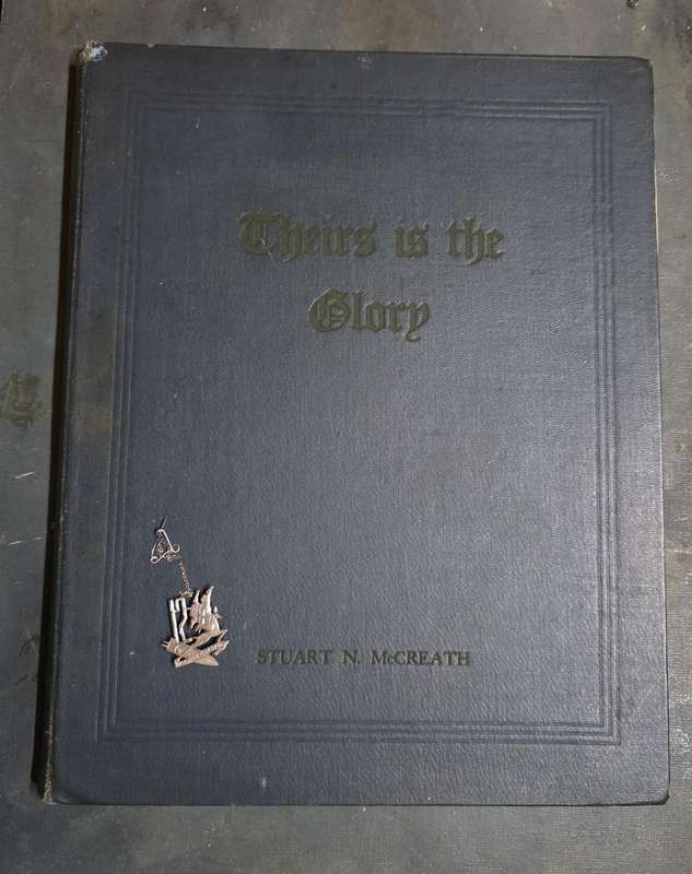 WW2. SAAF 12 Bomber Squadron, Theirs Is The Glory Book & Sweetheart Badge