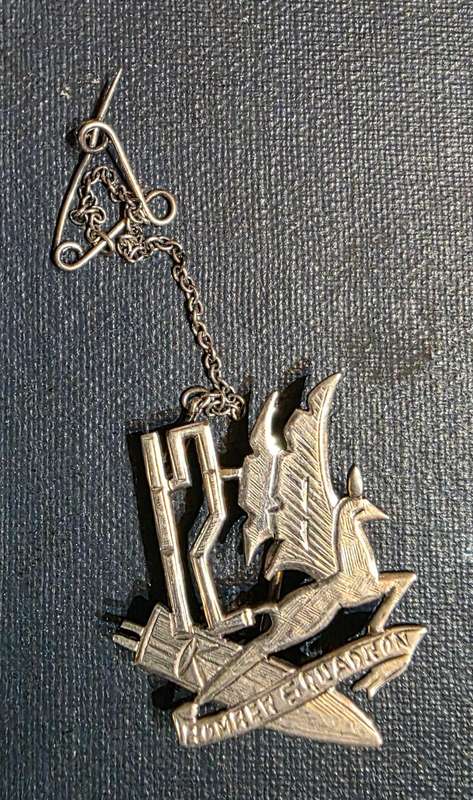 WW2. SAAF 12 Bomber Squadron, Theirs Is The Glory Book & Sweetheart Badge