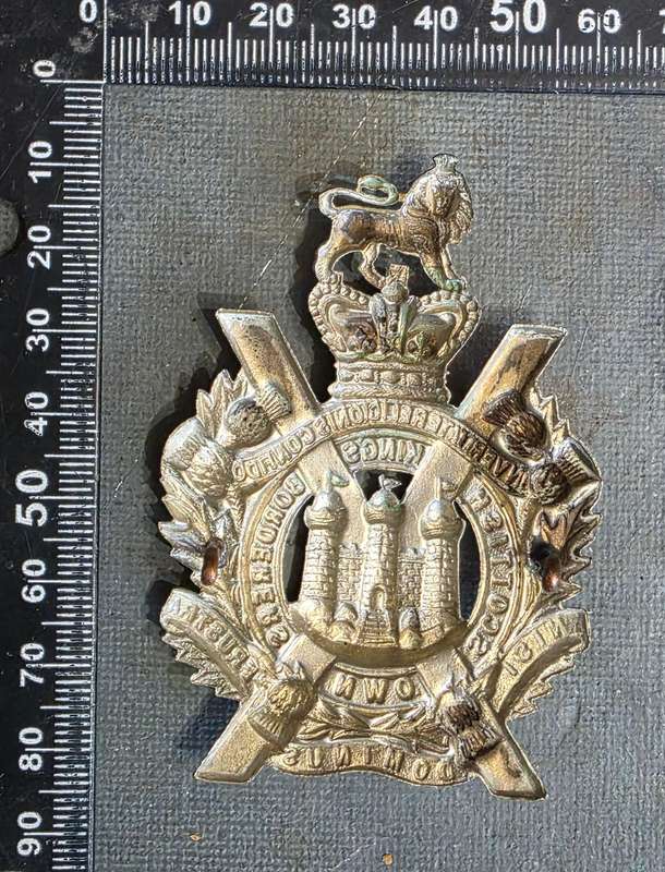 BOER WAR. British Army Kings Own Scottish Borderers Headdress Badge