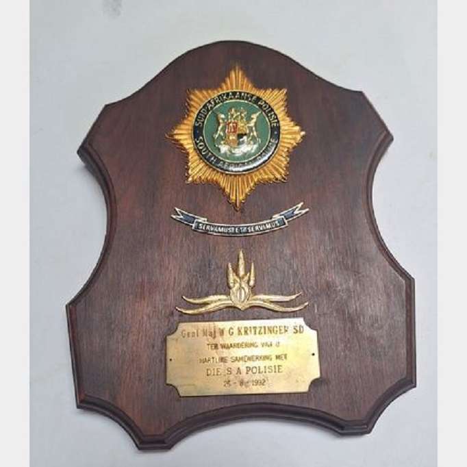SAP Presentation Plaque To Army General