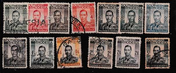 SOUTHERN RHODESIA  1937  USED  SACC 42/54