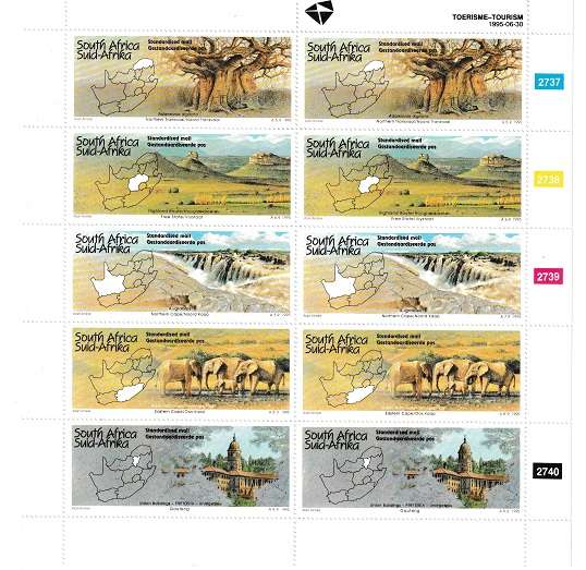 Tourism in South Africa.  FULL SHEET MNH 1995