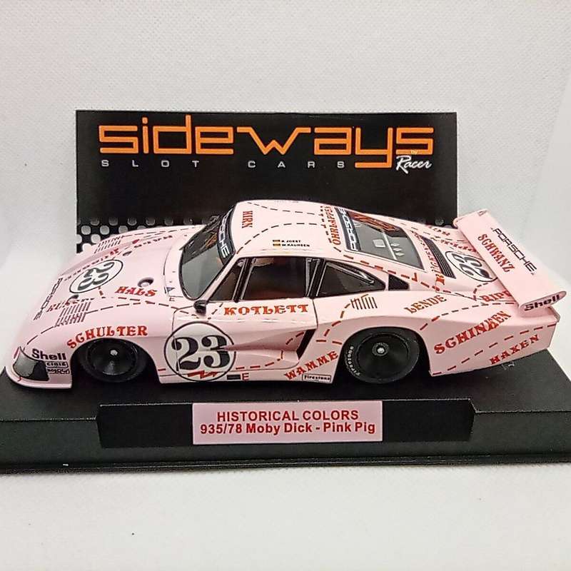 Scalextric SIDEWAYS SLOT IT Porsche 935/78 Moby Dick Gr.5  Pink Pig Ltd Ed 132 SLOT CAR NEW