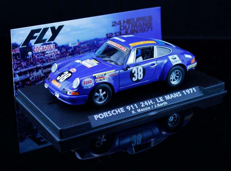 Scalextric FLY Porsche 911 24h LeMans 1971 #65 A2089 blue new release 1/32 slot car
