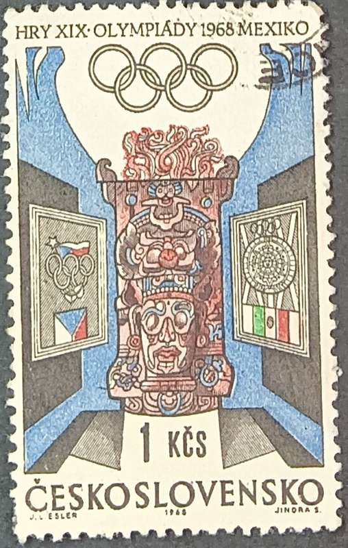 Czechoslovakia 1968 Olympic Games - Mexico City, Mexico 1Kcs used