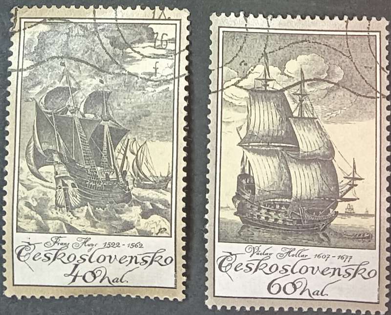 Czechoslovakia 1976 Ship Engravings 40 & 60h used