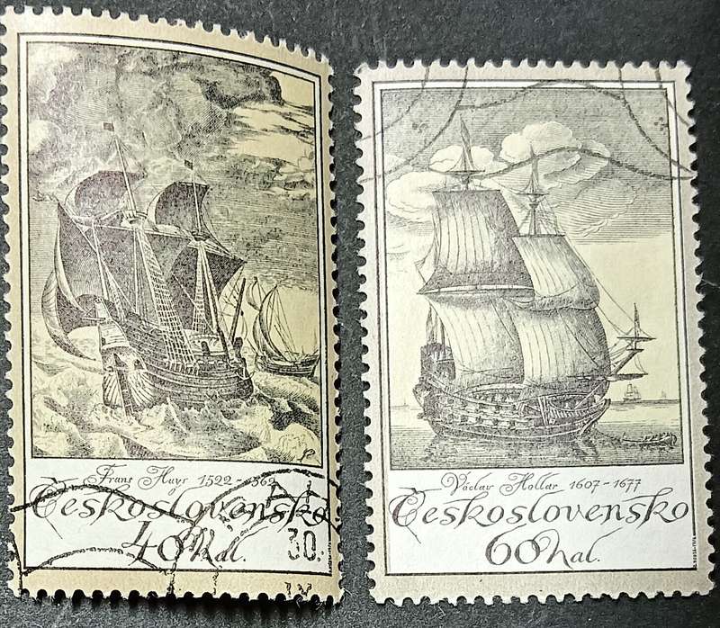 Czechoslovakia 1976 Ship Engravings 40 & 60h used