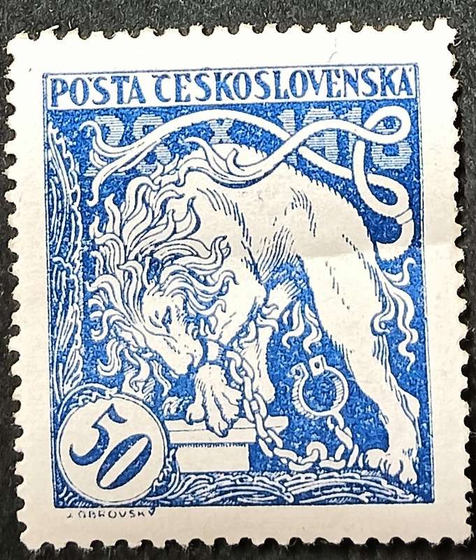 Czechoslovakia 1919 Definitives - The 1st Anniversary of Czezhoslovak Independence 50h unused