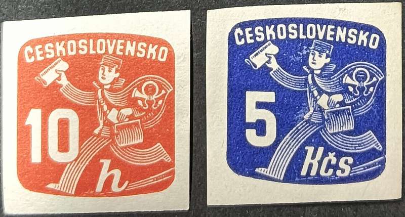 Czechoslovakia 1945 -1947 Newspaper Stamps 5 & 10h used