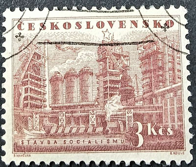Czechoslovakia 1953 Socialistic Buildings and Industry 3kc used