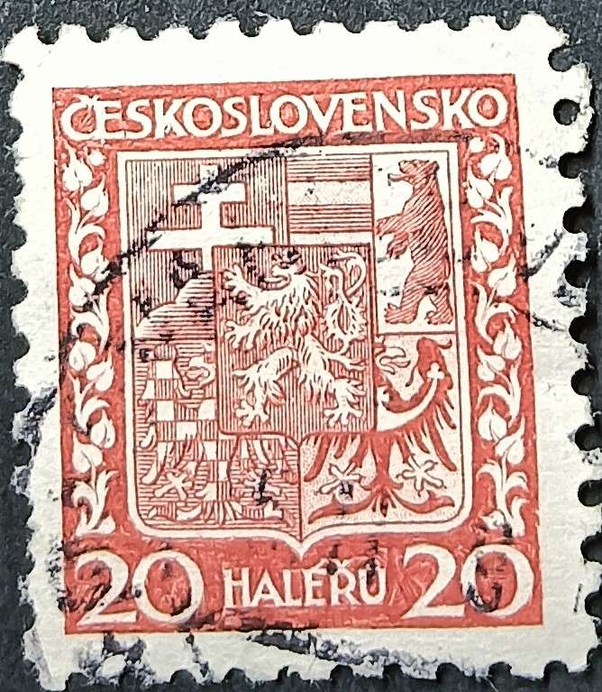 Czechoslovakia 1929 Coats of Arms 20h used