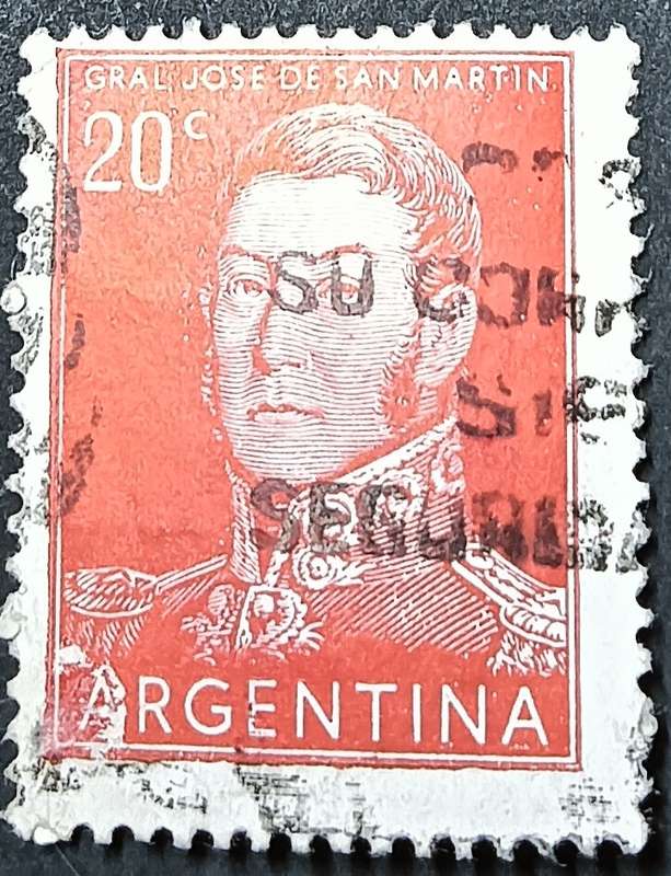 Argentina 1954 -1959 General San Martin and Local Motifs 20C used