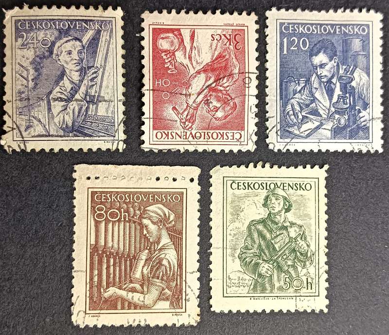 Czechoslovakia 1954 Occupations full set used