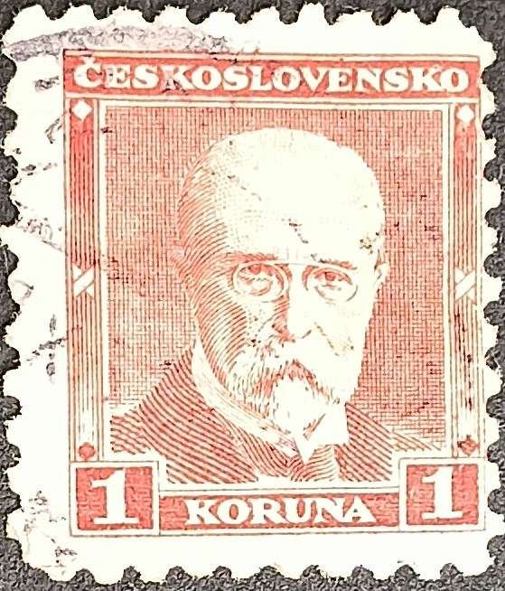 Czechoslovakia 1930 President Masaryk 1Kc used