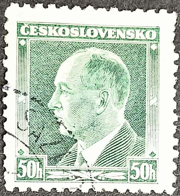 Czechoslovakia 1937 President Eduard Benesh(1884-1948) 50h used