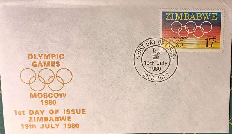 Zimbabwe 1980 SG596 17c Olympic Games FDC