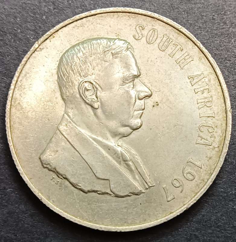 Dr Verwoerd 1967 Silver One Rand Coin