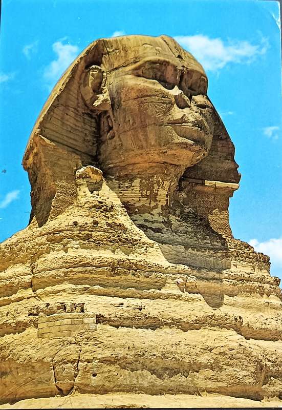 Egypt 1972 Airmail - World Heritage 85M used on Postcard
