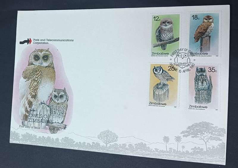 Zimbabwe 1987 FDC Owls of Zimbabwe