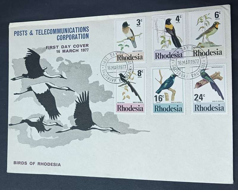 Rhodesia 1977 FDC Birds of Rhodesia