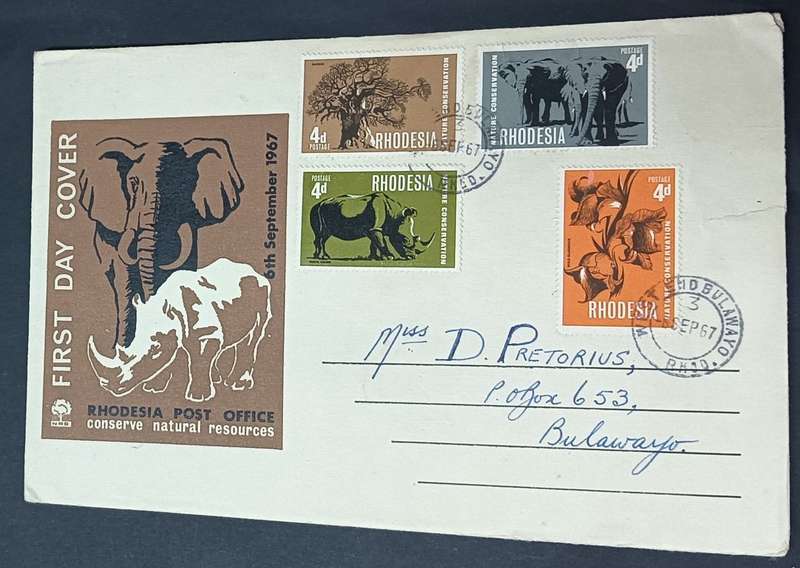 Rhodesia 1967 FDC Conserve Natural Resources