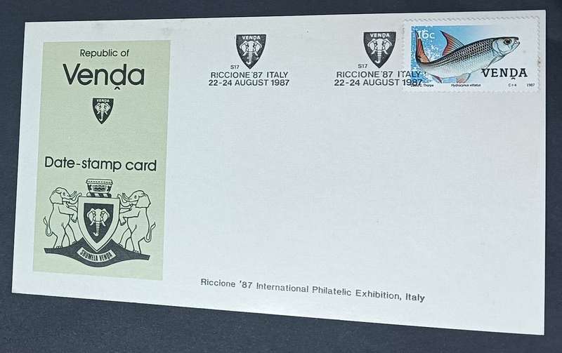 Venda 1987 Date Stamp Card International Philatelic Exhibition