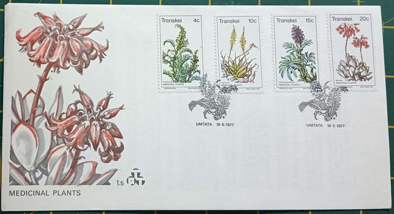 TRANSKEI 1977 FDC 1.5 Medicinal Plants