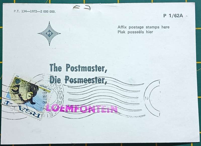 RSA 1972 Postage due Card 4c