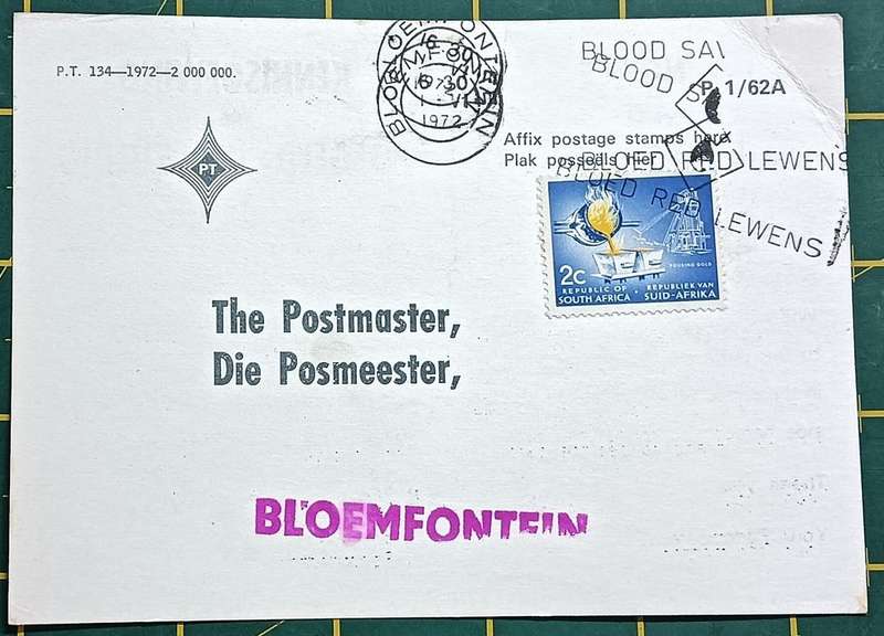 RSA 1972 Postage due Card 2c