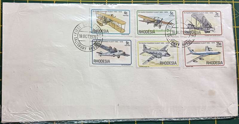 Rhodesia 1978 Fight set on envelope First Day Cancellation