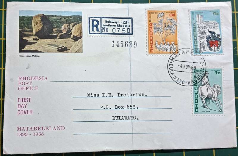 Rhodesia 1966 FDC Matabeleland