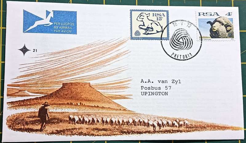 RSA FDC 1972 no 21 Wool