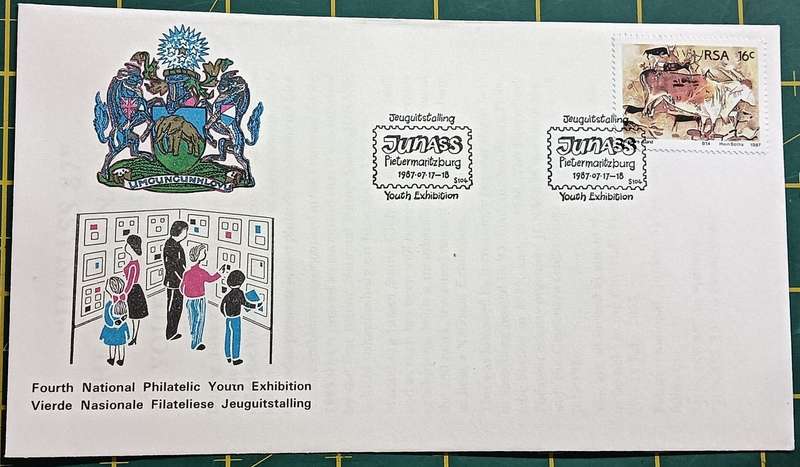 RSA 1987 FDC fourth National Philatelic Exhibition for the Youth