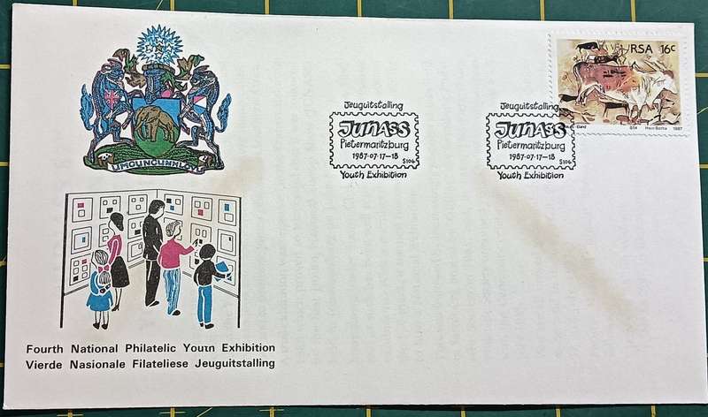 RSA 1987 FDC fourth National Philatelic Exhibition for the Youth