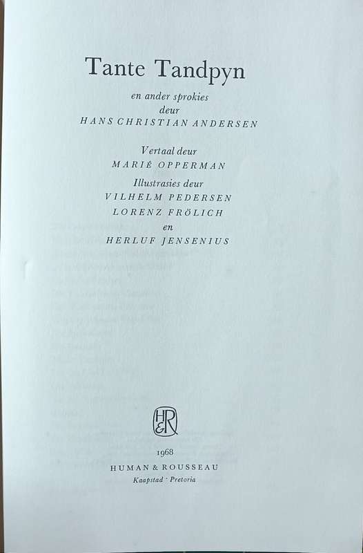 Tante Tandpyn en Ander Sprokies - Hans Christian Anderson - Hardcover - 194 pages