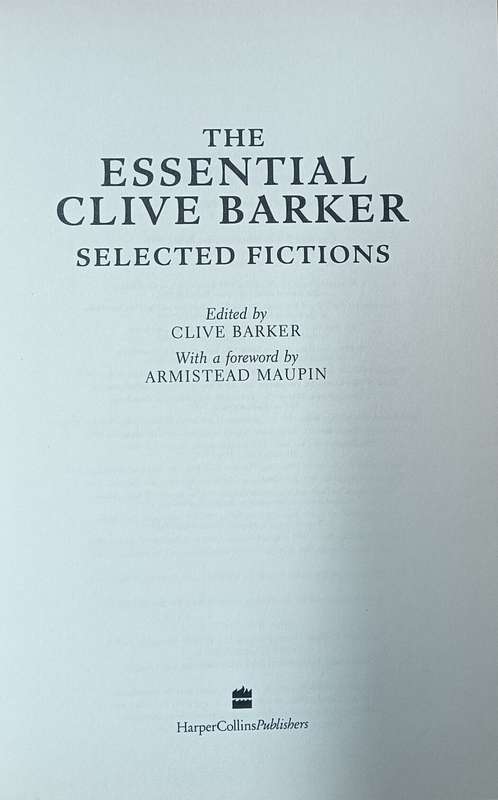 The Essential Clive Barker - Clive Barker - Hardcover