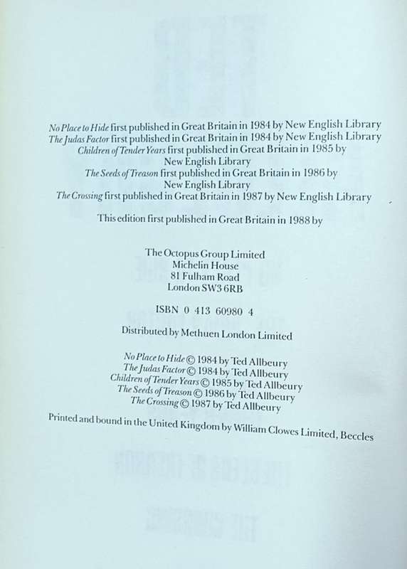 5 Novels - Ted Allbury - See photos - Hardcover