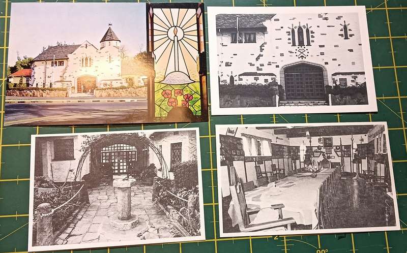 Postcard Warrior's Gate Durban M.O.T.H. Shrine plus 3 B&W Pictures of interior and Exterior