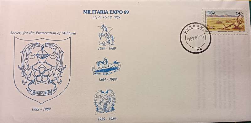 RSA 1989 FDC - Society for the Preservation of Militaria  Expo 89