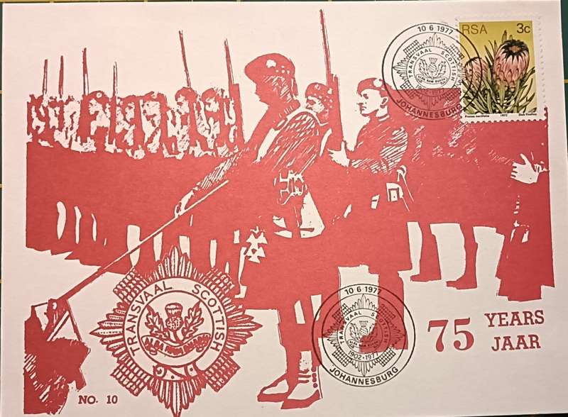 RSA 1977 FDC Transvaal Scottish 75 years