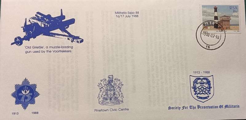 RSA 1988 FDC - Society for the Preservation of Militaria  Expo 88