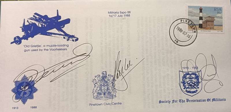 RSA 1988 FDC - Society for the Preservation of Militaria  Expo 88 Three Signatures