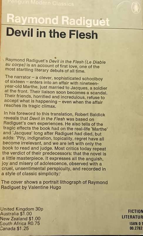 Devil in the Flesh - Raymond Radiguet - Softcover - 158 pages