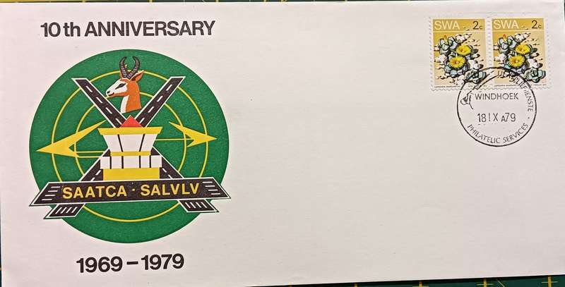 SWA 1979 FDC SAATCA - SALVLV Com cover stamped in Windhoek