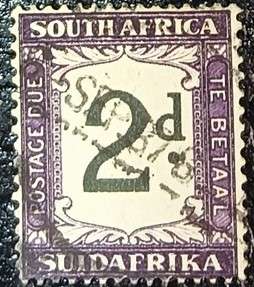 South Africa - 1949 Postage Due 2d black & violet used